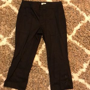 Cropped black dress pants